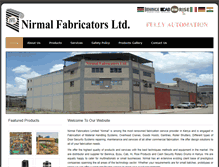 Tablet Screenshot of nirmalfabricatorsltd.com